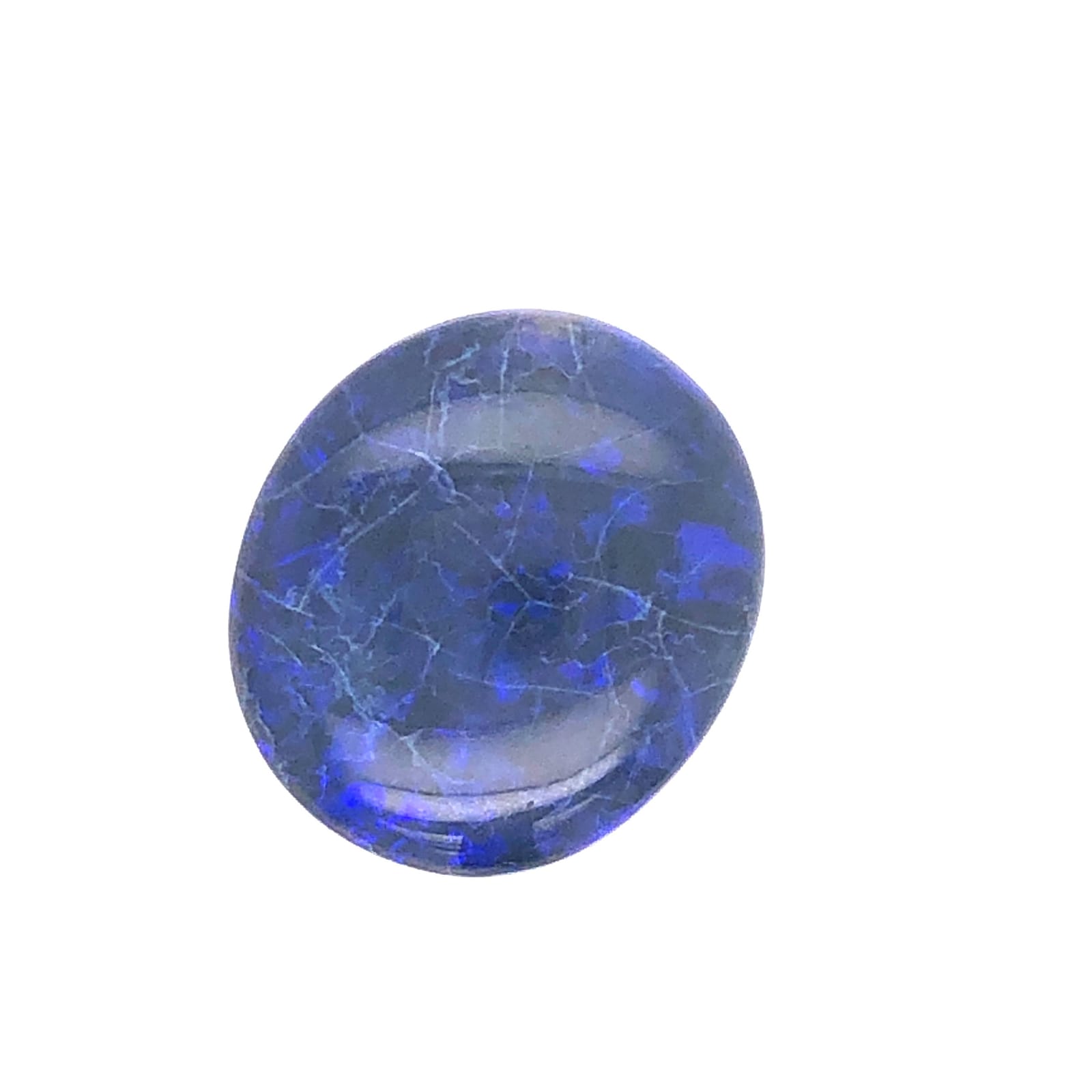 19 carat oval Lightning Ridge Australian black opal with purple play-of-color
